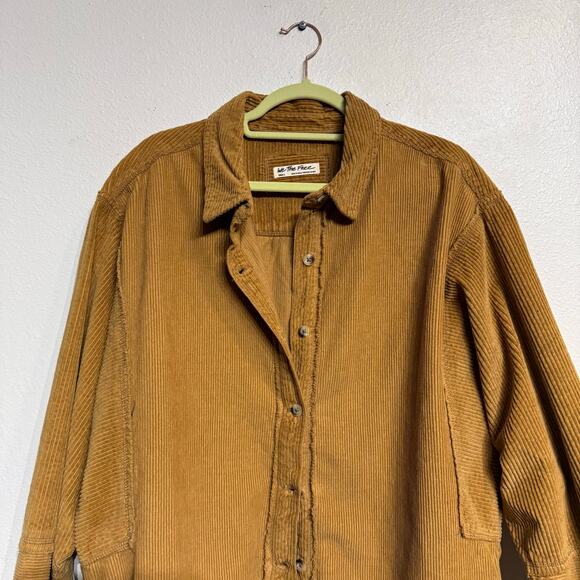 Free People Bronze Full Moon Cord Top Sz S - Picture 3 of 13